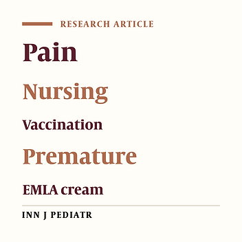 The Effects of Instrumental Touching on Infant Pain Perception and the Effects of Eutectic Mixture of Local Anesthetics (EMLA) on the Reduction of Pain