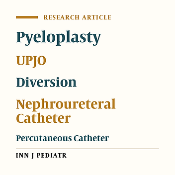 A 5-Fr Externalized Nephroureteral Catheter as the Sole Protective Device for Pediatric Pyeloplasty: The Experiences of 142 Patients