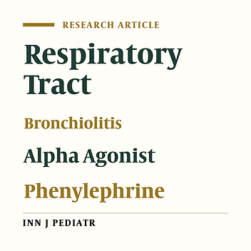 Safety and Efficacy of Phenylephrine Nasal Drops in Bronchiolitis