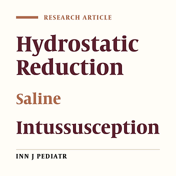Ultrasound Guided Reduction of Intussusception with Saline and Evaluating the Factors Affecting the Success of the Procedure