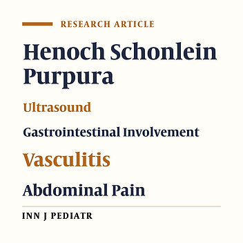 The Relationship Between Sonographic Findings, and Clinical and Paraclinical Symptoms in Henoch Schonlein Purpura