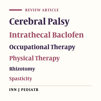 Management of Spasticity in Children with Cerebral Palsy