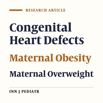 Prepregnancy Maternal Weight and Body Mass Index of Children with and without Congenital Heart Disease