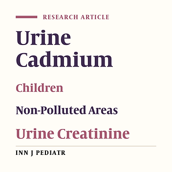 Levels of Urine Cadmium in Children from Non-Polluted Areas of China