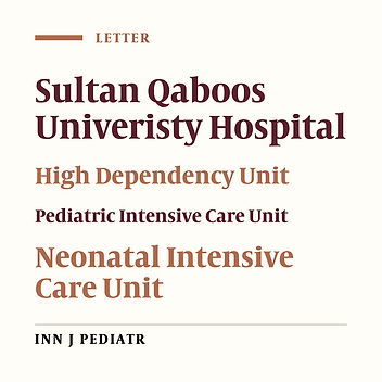 Pattern of Pediatric Mortality in a Tertiary Hospital in Oman