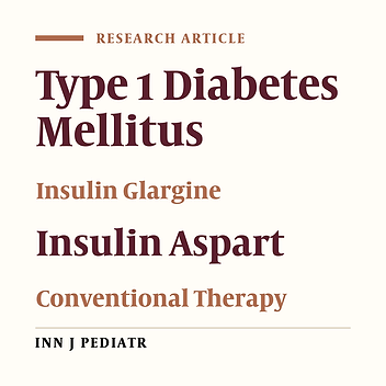 A Randomized Clinical Trial of Insulin Glargine and Aspart, Compared to NPH and Regular Insulin in Children with Type 1 Diabetes Mellitus