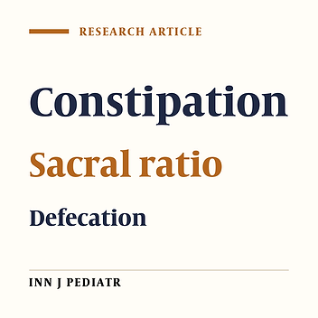 Comparison of Sacral Ratio Between Children with Chronic Constipation and Control Group