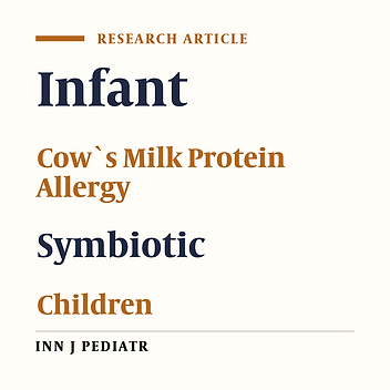 Synbiotics in Children with Cow's Milk Allergy: A Randomized Controlled Trial