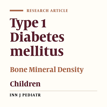 Status of Bone Mineral Density in Children with Type 1 Diabetes Mellitus and Its Related Factors