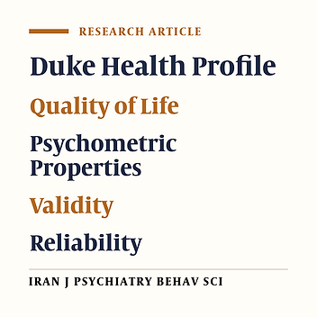 Cross-Culture Adaptation and Psychometric Properties of the Persian Version of Duke Health Profile