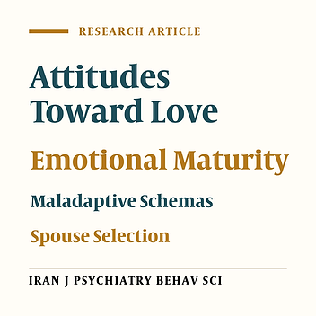 Attitudes Toward Love, Emotional Maturity, and Early Maladaptive Schemas as Predictors of Spouse Selection in People on the Verge of Marriage