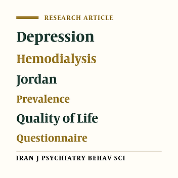 Prevalence of Depression in Jordanian Hemodialysis Patients