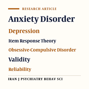 Psychometric Study Using Item Response Theory of an Instrument Developed for Assessment of Iranian Mental Health Problems