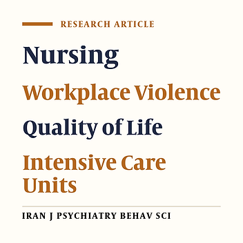 Occupational Violence and Its Association with the Quality of Working Life of Nurses in Intensive Care Units of Educational-Medical Centers in 2019