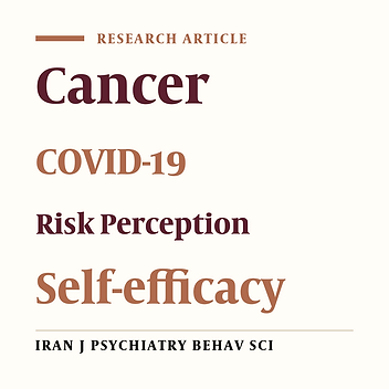 Assessing the Self-efficacy and Risk Perception of COVID-19 Among Cancer Patients Admitted to a Hospital in Ardabil-Iran