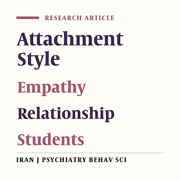 Relationship Between Secure and Insecure Attachment Style with Physician Empathy Among Medical Students: A Cross-sectional Study in Iran