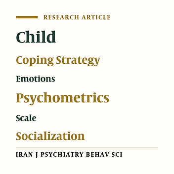 Psychometric Properties of the Persian Version of the Coping with Children’s Negative Emotions Scale