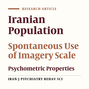 Psychometric Evaluation of the Persian Version of Spontaneous Use of Imagery Scale in the Iranian Population