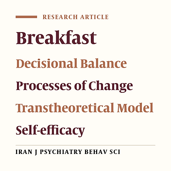 Breakfast Eating in Elementary School Students in Jiroft, Iran: An Application of Transtheoretical Model