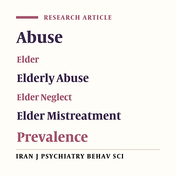 Prevalence of Elder Abuse and Its Related Factors in Isfahan, Iran