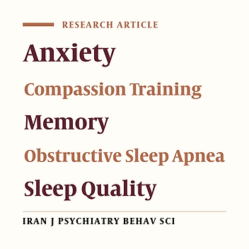 The Effectiveness of Training the Components of Compassion-Focused Therapy on Memory, Anxiety, and Sleep Quality in Patients with Obstructive Sleep Apnea