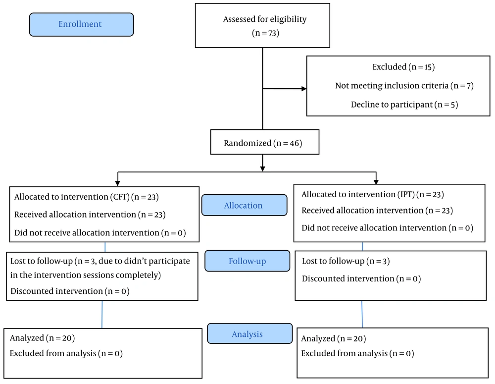 CONSORT flow diagram of the participants in the study CONSORT flow diagram of the participants in the study