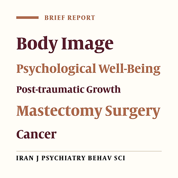 The Relationship Between Body Image and Psychological Well-Being with Post-traumatic Growth in Women with Breast Cancer and a History of Mastectomy