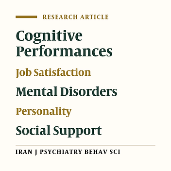 The Role of Personality Traits, Cognitive Performances, and Perceived Social Support on Job Satisfaction Among Individuals with Chronic Psychiatric Disorders