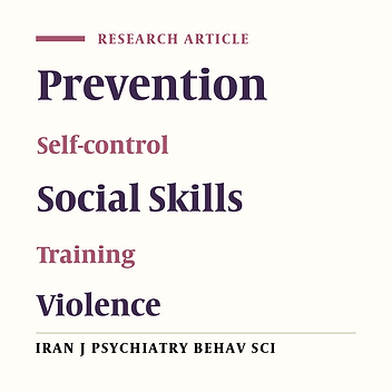 Design, Implementation, and Evaluation of a Training Package for Violence Prevention in Adolescents: Its Effect on Self-control and Social Skills