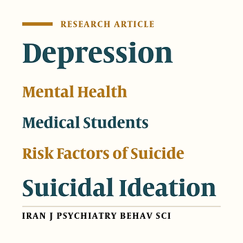 Assessment of Suicidal Ideation and Its Association with Mental Health Disorders Among Medical Sciences Students: A Cross-Sectional Study