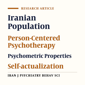 Psychometric Properties of the Short Index of Self-actualization Scale (SISA) in an Iranian Sample
