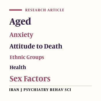 Race and Gender Differences in Correlates of Death Anxiety Among Elderly in the United States