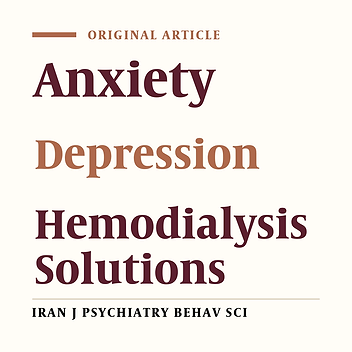 Effect of Psycho Education on Depression and Anxiety Symptoms in Patients on Hemodialysis