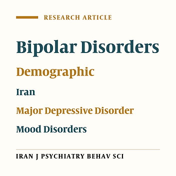 Demographic and Diagnostic Features of 3147 Inpatients With Mood Disorders in Iran