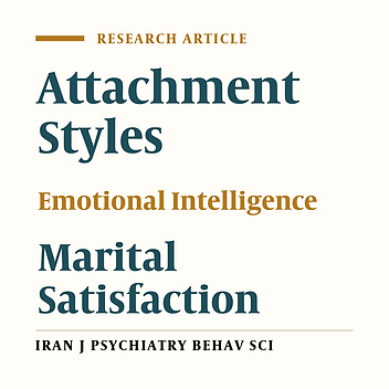 Relationship of Attachment Styles and Emotional Intelligence With Marital Satisfaction