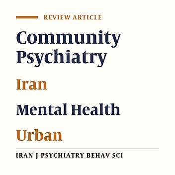 Urban Mental Health in Iran: Challenges and Future Directions