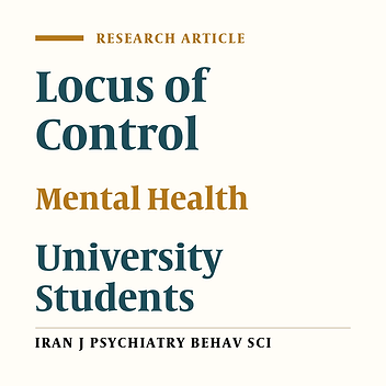 Relationship between Dimensions of Locus of Control and Mental Health in Iranian University Students