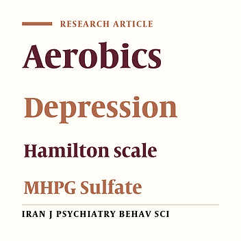 The Efficacy of Intermittent Walking in Water on the Rate of MHPG sulfate and the severity of depression