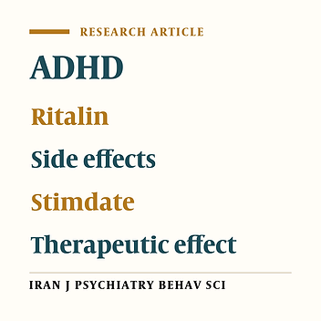 Comparison of Two brands of Methylphenidate (Stimdate® vs. Ritalin®) in Children and Adolescents with Attention Deficit Hyperactivity Disorder: A Double-Blind, Randomized Clinical Trial
