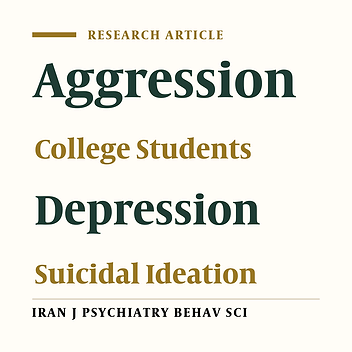 Suicidal Ideation, Depression, and Aggression Among Students of Three Universities of Isfahan, Iran in 2008