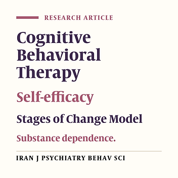 Comparing the effectiveness of Cognitive Behavioral Therapy and Stages of Change Model on Improving Abstinence Self-Efficacy in Iranian Substance Dependent Adolescents