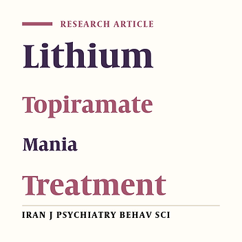 Topiramate Add-on Lithium Carbonate for Treatment of Acute Mania