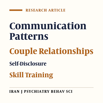 The Effect of Self-Disclosure Skill Training on Communication Patterns of Referred Couples to Counseling Clinics