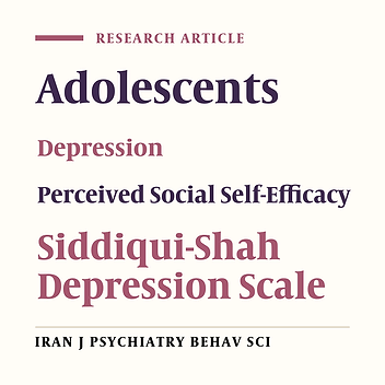 Relationship Between Perceived Social Self-Efficacy and Depression in Adolescents