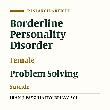 Problem-Solving Deficits in Iranian People with Borderline Personality Disorder