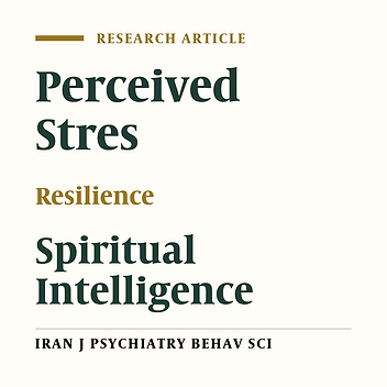 Relationship of Spiritual Intelligence with Resilience and Perceived Stress