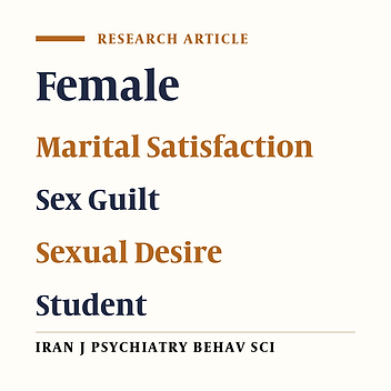 Sexual Desire in Iranian Female University Students: Role of Marital Satisfaction and Sex Guilt