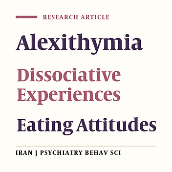 The Relationship of Dissociation Experiences and Alexithymia with Eating Attitudes in Female Students of Ahvaz University