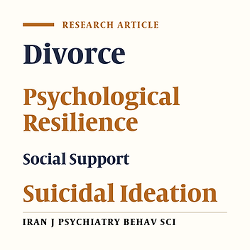 Suicidal Ideation Among Divorced Women in Kermanshah, Iran: The Role of Social Support and Psychological Resilience