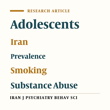 Epidemiology of Substance Abuse Among Iranian Adolescents (Yazd: 2014)